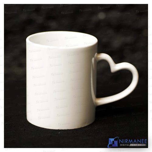 Heart Handle White Mug